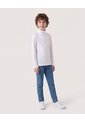 Camiseta Cuello Tortuga Básica Para Niño  Infantil Niño Blanco Ostu de Ostu