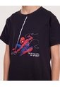 Camiseta Spider-Man Acción En Red Para Niño  Infantil Niño Negro Ostu de Ostu