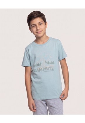 Camiseta Campsite Aventura Natural Para Niño  Infantil Niño Verde Ostu