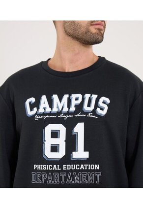 Buzo Para Hombre Cuello Redondo Color Negro Marca Ostu #60060602