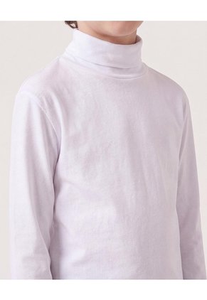 Camiseta Cuello Tortuga Básica Para Niño  Infantil Niño Blanco Ostu