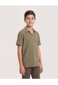 Polo Básico Cuello V Para Niño  Infantil Niño Verde Ostu de Ostu