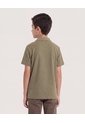 Polo Básico Cuello V Para Niño  Infantil Niño Verde Ostu de Ostu