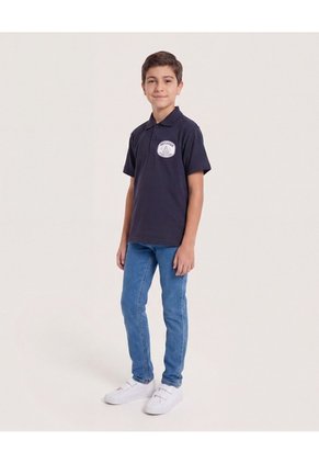 Polo Outdoor Camp Adventure Para Niño Infantil Niño Azul Ostu