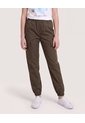 Pantalón Cargo Utility Fit Para Niña  Infantil Niña Verde Ostu de Ostu