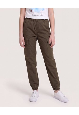 Pantalón Cargo Utility Fit Para Niña  Infantil Niña Verde Ostu Ostu