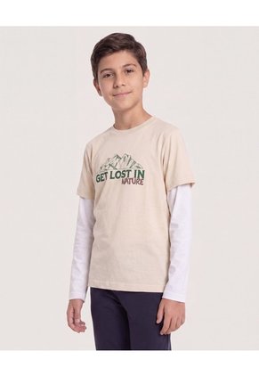 Camiseta Get Lost In Nature Para Niño Infantil Niño Arena Ostu