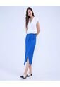 Falda Para Mujer Medio Color Azul Rey Marca Ostu #40140156 de Ostu