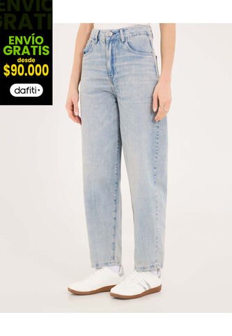 Jean Para Mujer Balloon Color Azul Marca Ostu #40160599 Ostu