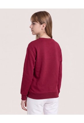 Buzo Sunny Flores Bordadas Para Niña  Infantil Niña Vino Ostu