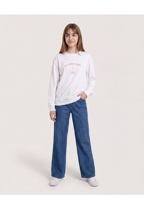 Buzo Let Love Bloom Para Niña Infantil Niña Crema Ostu