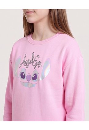 Buzo Stitch Angel Sweet Love Para Niña Infantil Niña Rosa Ostu