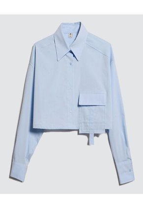 Camisa Para Mujer Manga Larga Color Celeste Marca Ostu #40010234