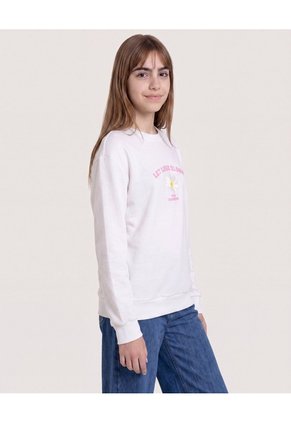 Buzo Let Love Bloom Para Niña Infantil Niña Crema Ostu