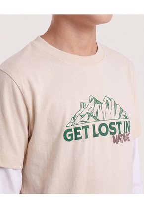 Camiseta Get Lost In Nature Para Niño Infantil Niño Arena Ostu