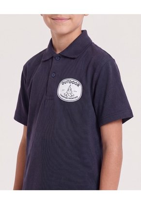 Polo Outdoor Camp Adventure Para Niño Infantil Niño Azul Ostu