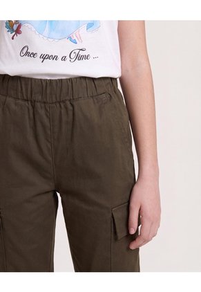 Pantalón Cargo Utility Fit Para Niña  Infantil Niña Verde Ostu