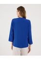 Blusa Para Mujer Manga 3/4 Color Azul Marca Ostu #40121165 de Ostu