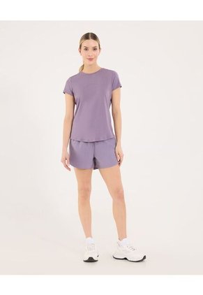 Camiseta Para Mujer Manga Corta Cuello Redondo Color Morado Marca Ostu #40092536