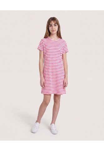 Vestido Rayas Everyday Para Niña  Infantil Niña Rosa Ostu Ostu