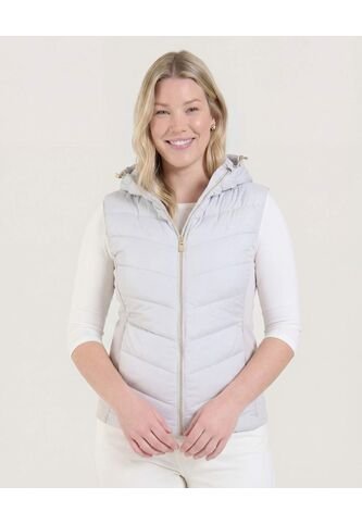 Chaleco  Para Mujer Acolchado Color Café Marca Ostu #40250012 Ostu