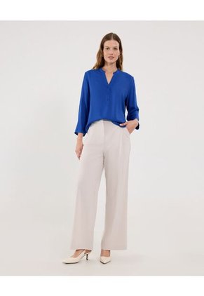 Blusa Para Mujer Manga 3/4 Color Azul Marca Ostu #40121165