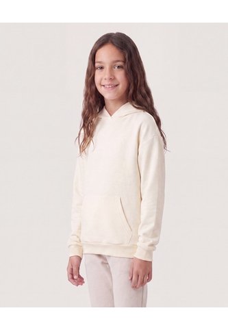 Buzo Hoodie Con Estampado Veraniego  Infantil Niña Crema Ostu Ostu