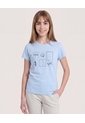 Camiseta Postales Del Verano Para Niña  Infantil Niña Azul Ostu de Ostu