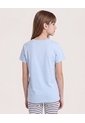 Camiseta Stitch Ohana Forever Para Niña  Infantil Niña Celeste Ostu de Ostu