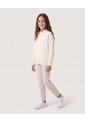 Buzo Hoodie Con Estampado Veraniego  Infantil Niña Crema Ostu de Ostu