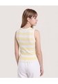 Camiseta Tank Rayas De Verano Para Niña  Infantil Niña Crema Ostu de Ostu