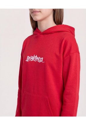 Buzo Con Capota Brightness Para Niña  Infantil Niña Rojo Ostu