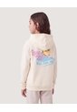 Buzo Hoodie Con Estampado Veraniego  Infantil Niña Crema Ostu de Ostu