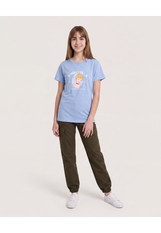 Camiseta Cenicienta Classic Dream Para Niña  Infantil Niña Azul Ostu Ostu