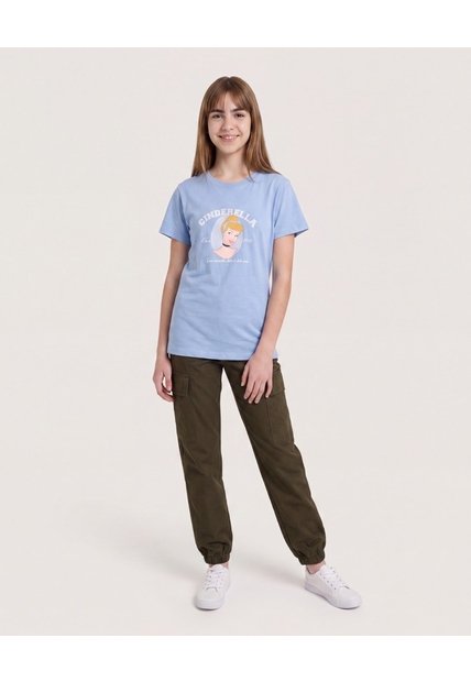 Camiseta Cenicienta Classic Dream Para Niña  Infantil Niña Azul Ostu