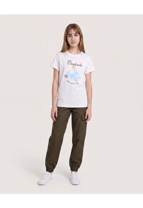 Camiseta Cenicienta Once Upon A Time Para Niña Infantil Niña Crema Ostu
