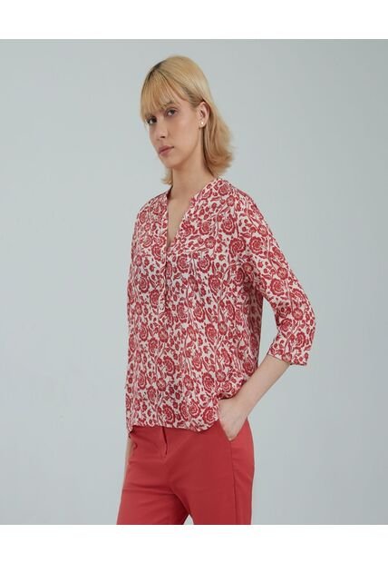 Blusa Para Mujer Manga 3/4 Color Amarillo  Marca Ostu #40120836