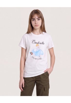 Camiseta Cenicienta Once Upon A Time Para Niña Infantil Niña Crema Ostu