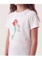 Camiseta Manga Corta Sirena  Infantil Niña Crema Ostu de Ostu