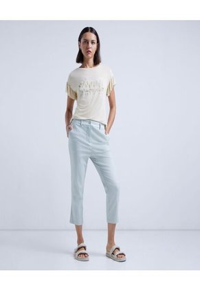 Camiseta Para Mujer Manga Corta Color Amarillo  Marca Ostu #40091706