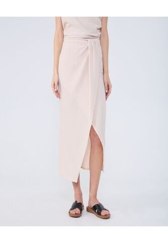 Falda Para Mujer Medio Color Arena Marca Ostu #40140157 Ostu