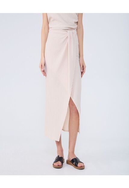 Falda Para Mujer Medio Color Arena Marca Ostu #40140157