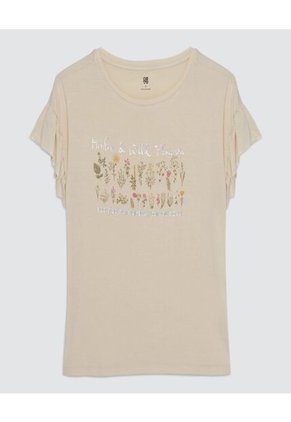 Camiseta Para Mujer Manga Corta Color Amarillo  Marca Ostu #40091706