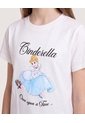 Camiseta Cenicienta Once Upon A Time Para Niña  Infantil Niña Crema Ostu de Ostu