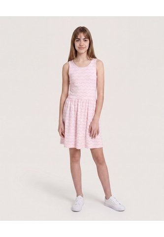 Vestido Ondas De Verano Para Niña  Infantil Niña Rosa Ostu Ostu