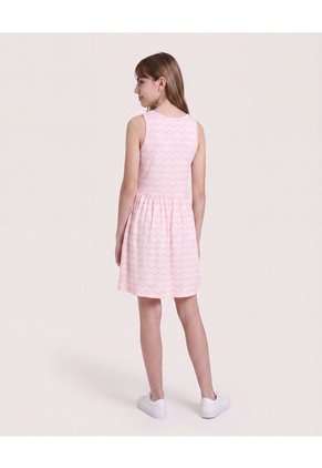 Vestido Ondas De Verano Para Niña Infantil Niña Rosa Ostu