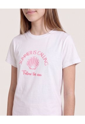 Camiseta Summer Is Calling Para Niña Infantil Niña Negro Ostu