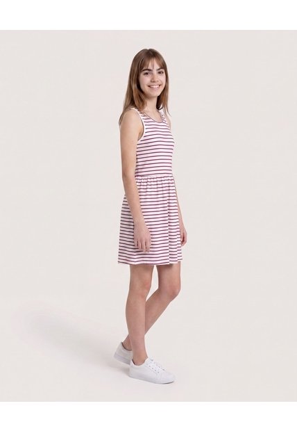 Vestido Rayas De Verano Para Niña  Infantil Niña Vino Ostu