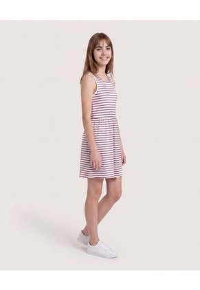 Vestido Rayas De Verano Para Niña Infantil Niña Vino Ostu