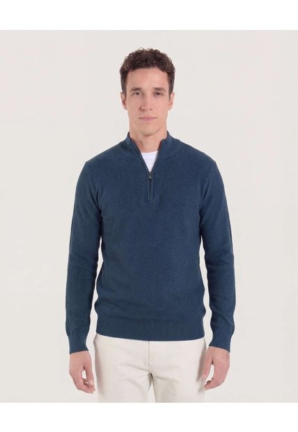 Saco Para Hombre Cuello Alto O Cuello Tortuga Color Azul  Marca Ostu #60330037